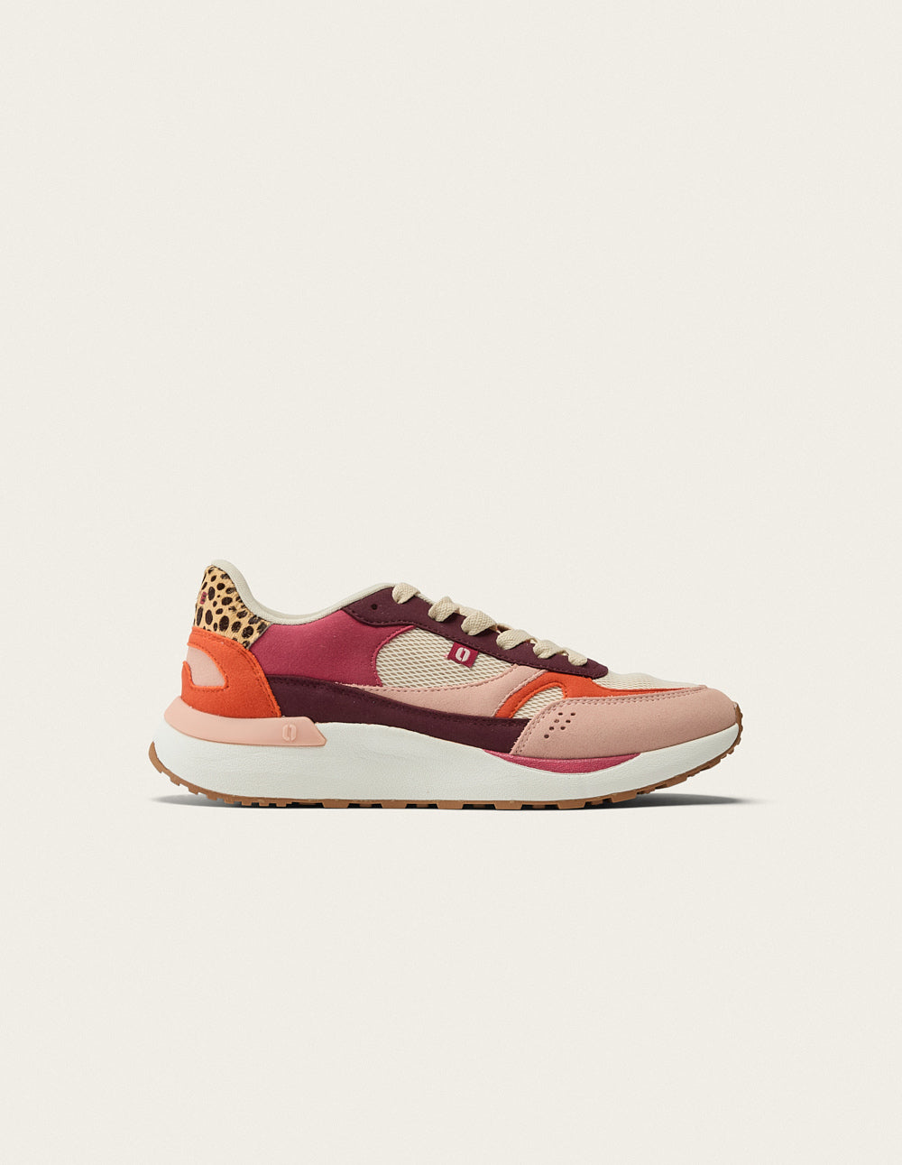 Baskets basses Anaelle - Rose clair beige orange