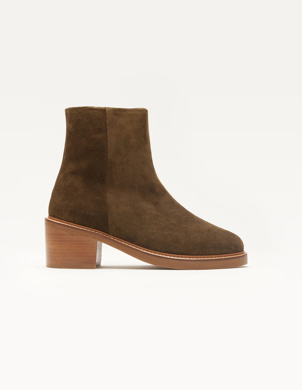 Bottines à talons Véronique - Suède kaki