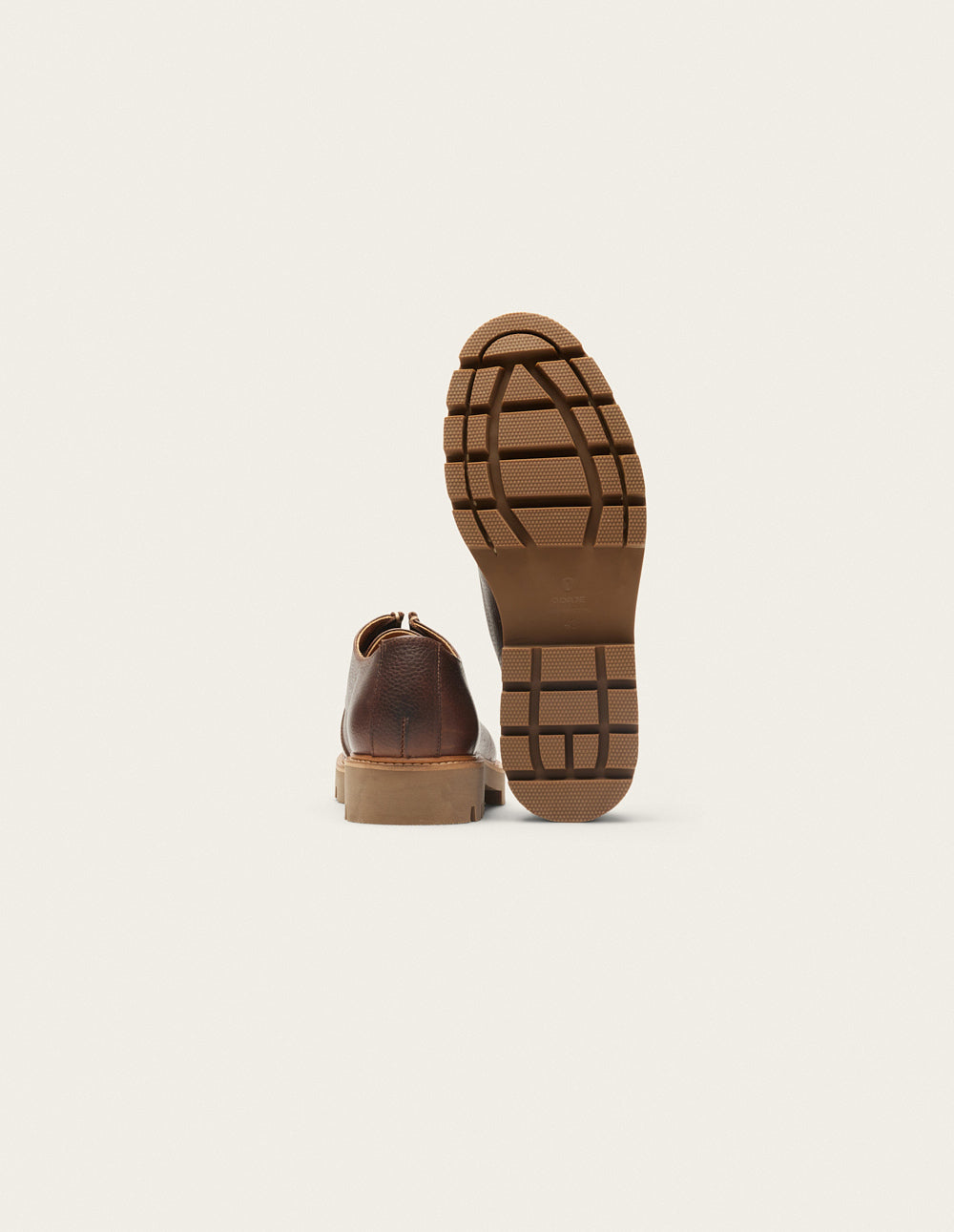 Derbies Gontran - Cuir pull up grainé marron
