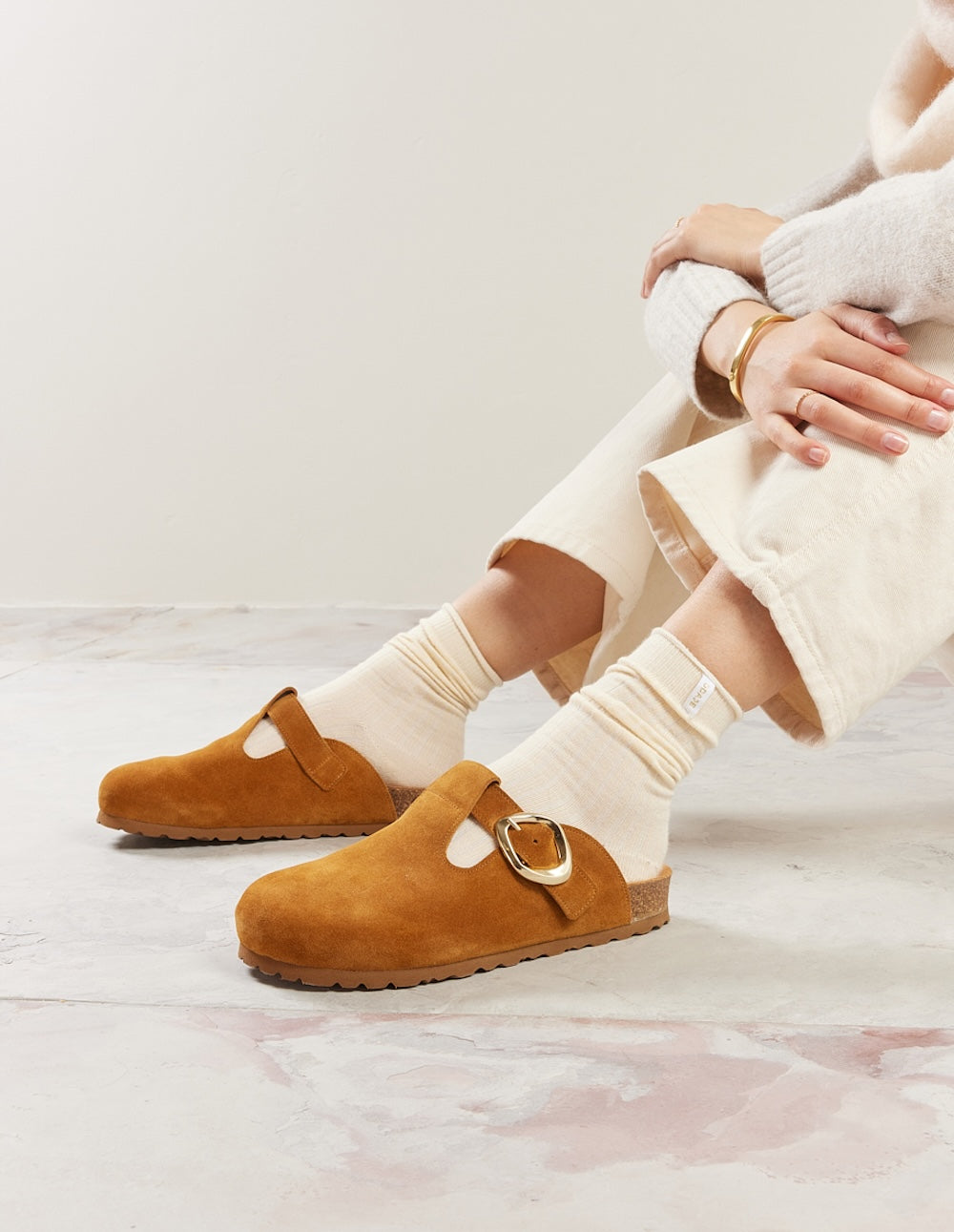 Mules Matilda - Suède beige