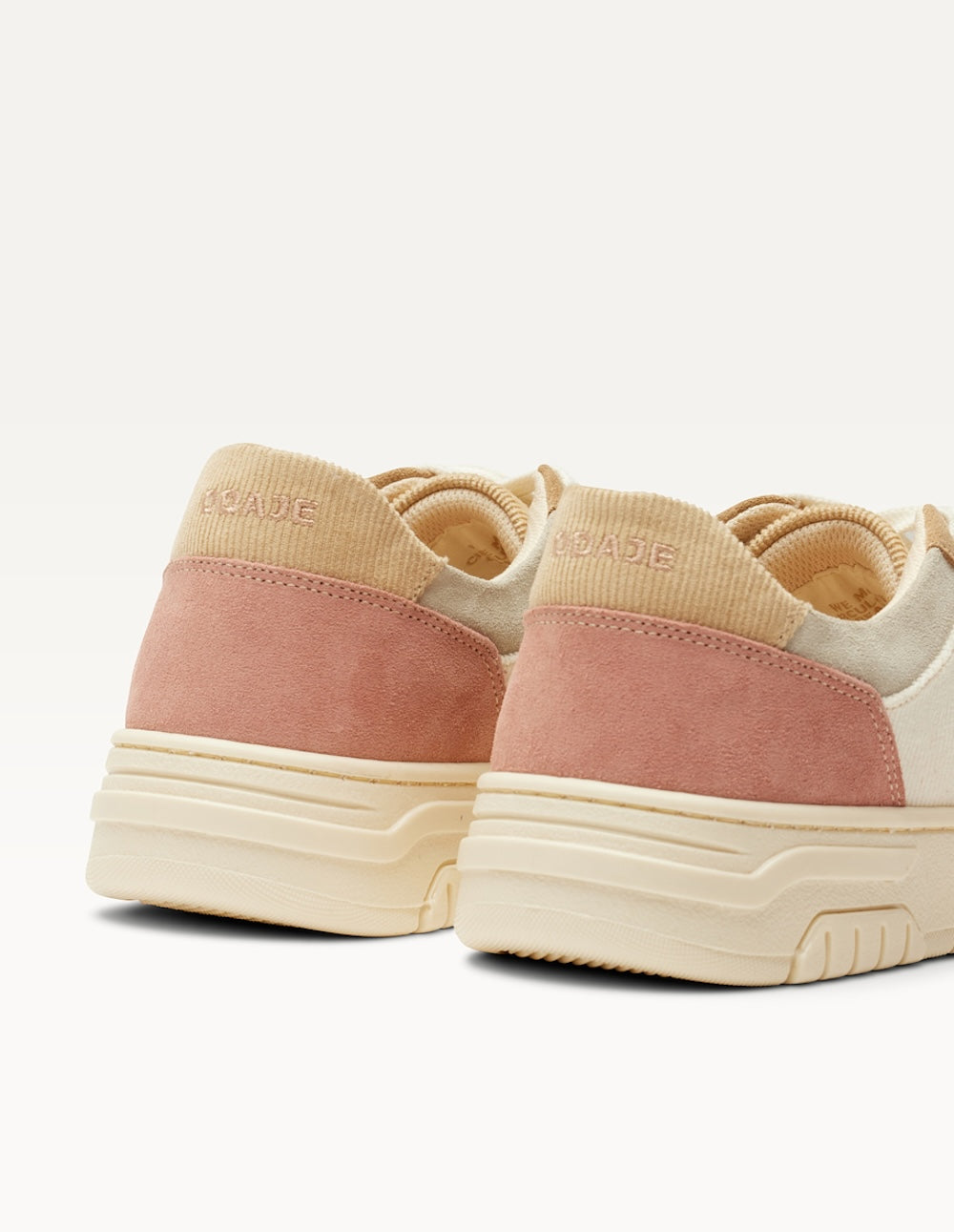 Baskets basses Nora - Gris clair rose clair crème