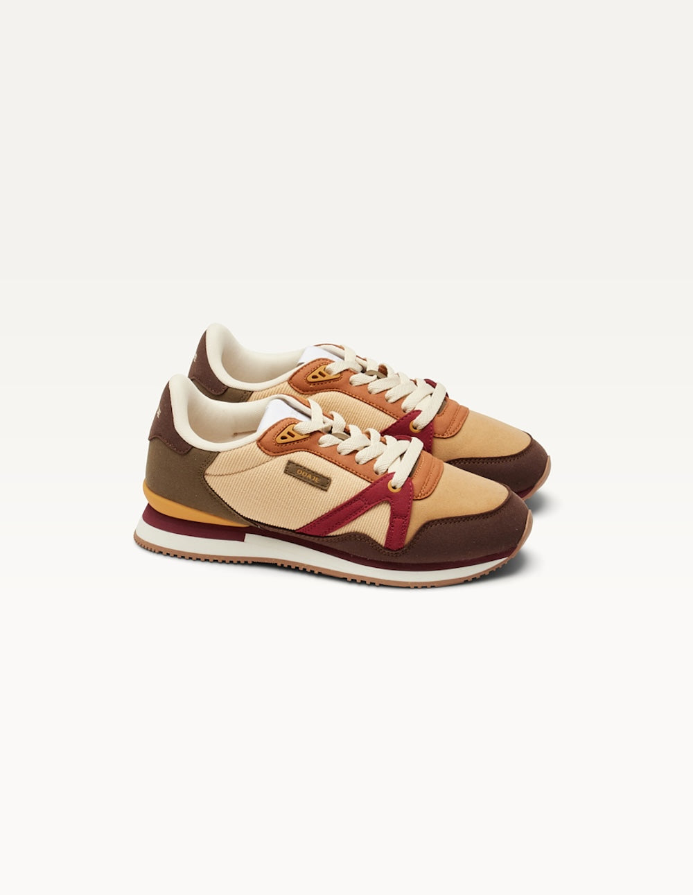 Baskets basses Andrée - Marron beige bordeaux