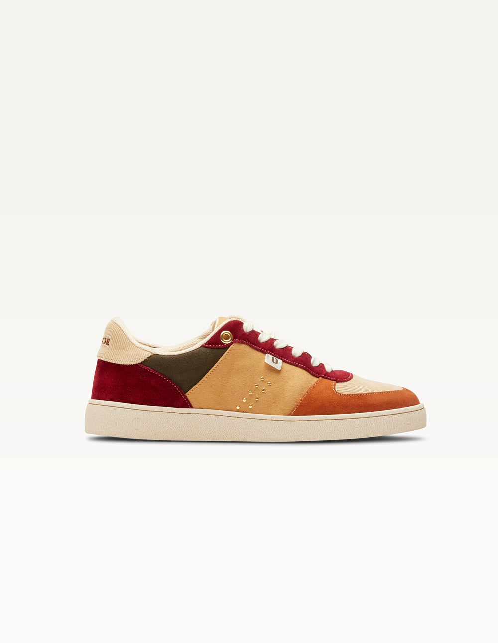 Baskets basses Marie - Cognac crème bordeaux