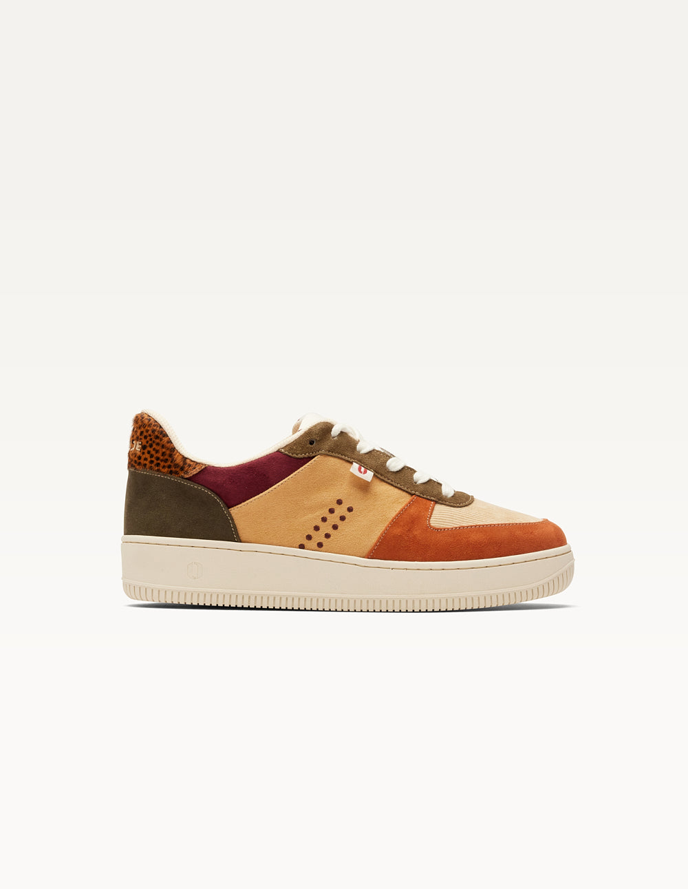 Baskets basses Maxence F - Cognac crème sapin
