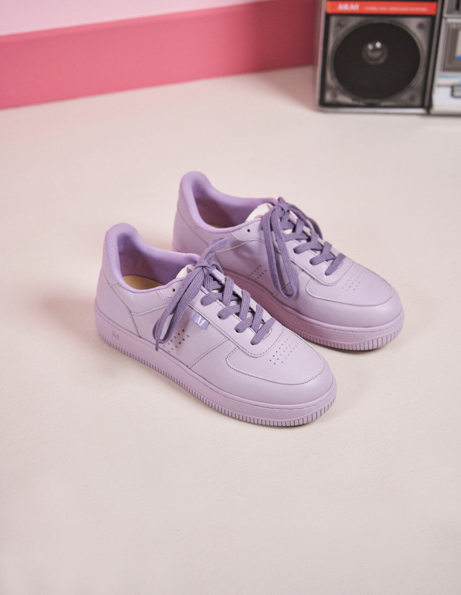 Baskets basses Maxence F - Cuir lilas