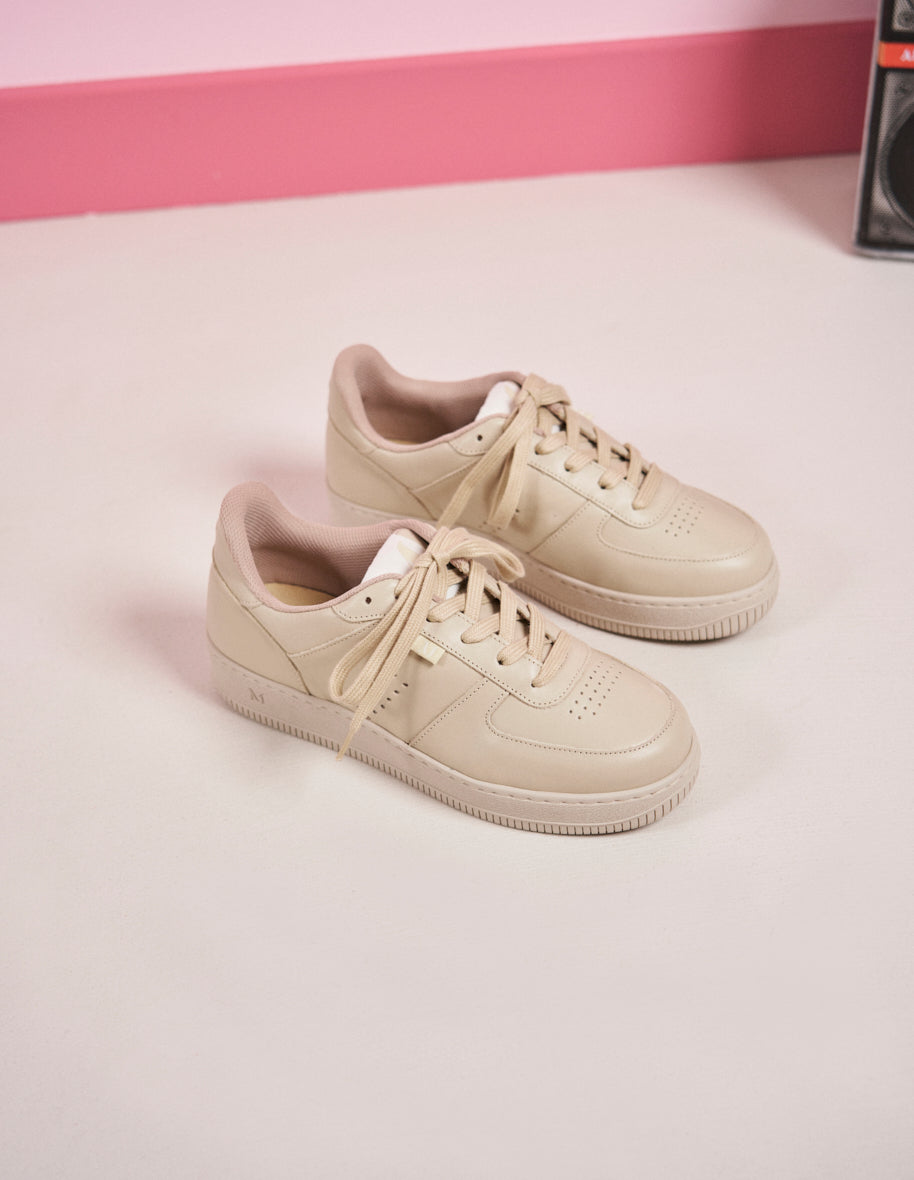 Baskets basses Maxence F - Cuir crème