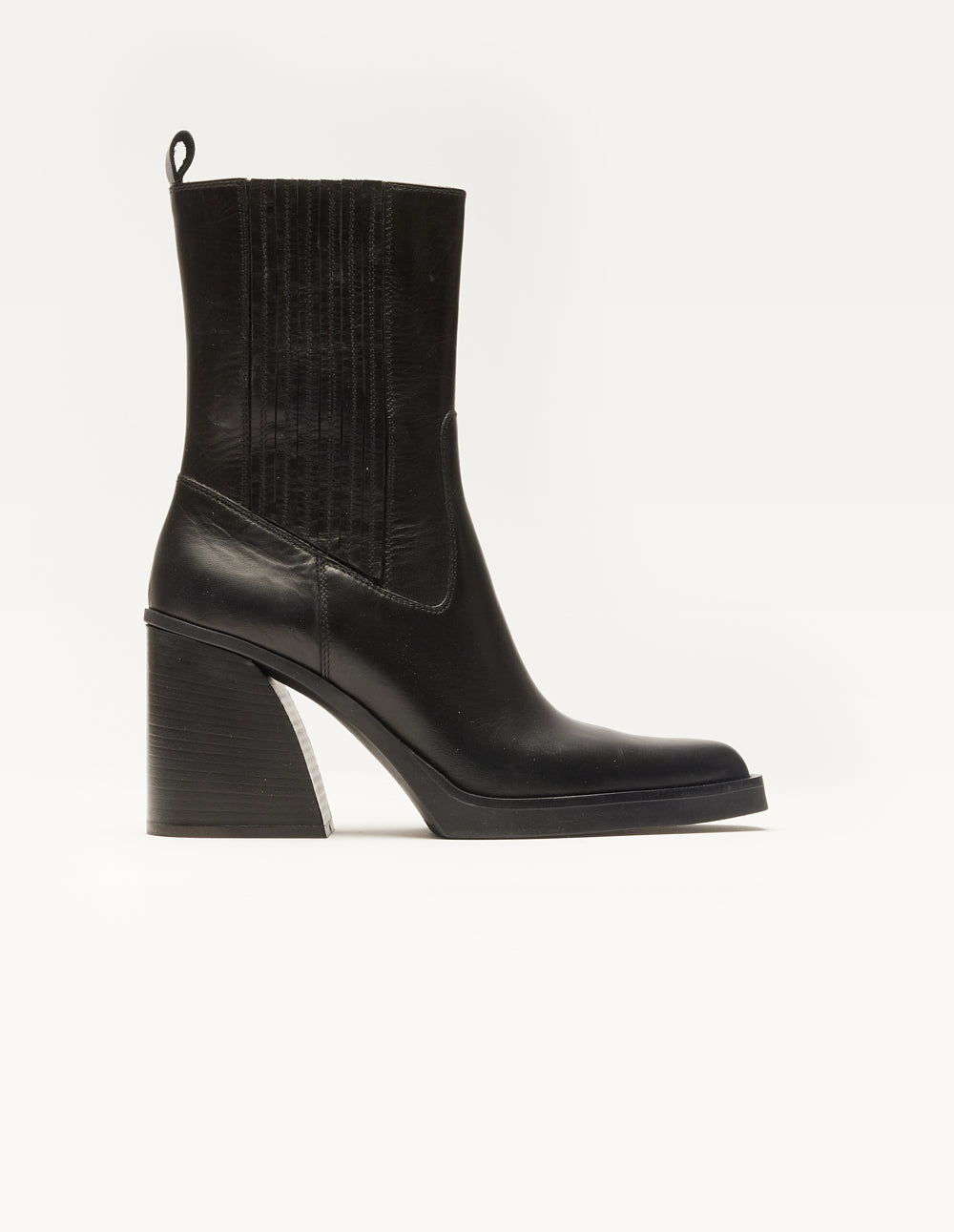 Bottines à talons Paola - Cuir noir