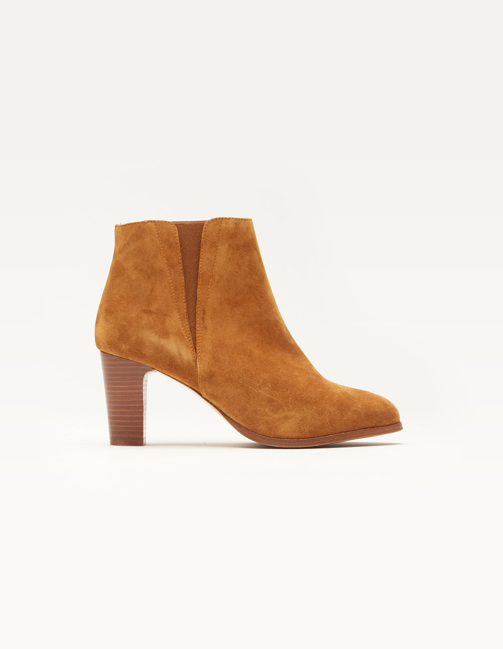 Bottines à talons Jeanne H - Suède ambre