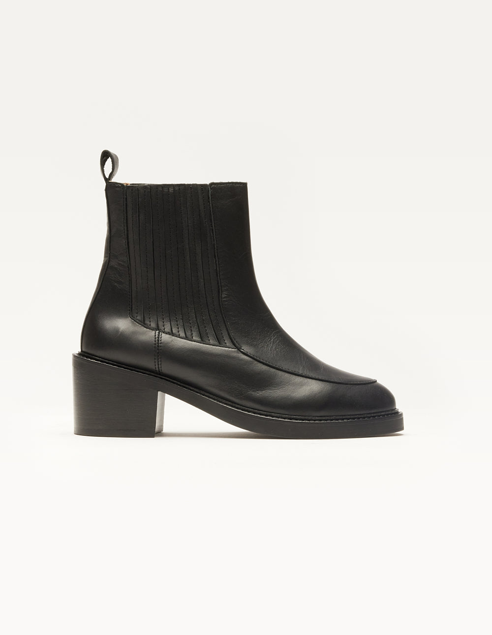 Bottines à talons Janine - Cuir noir