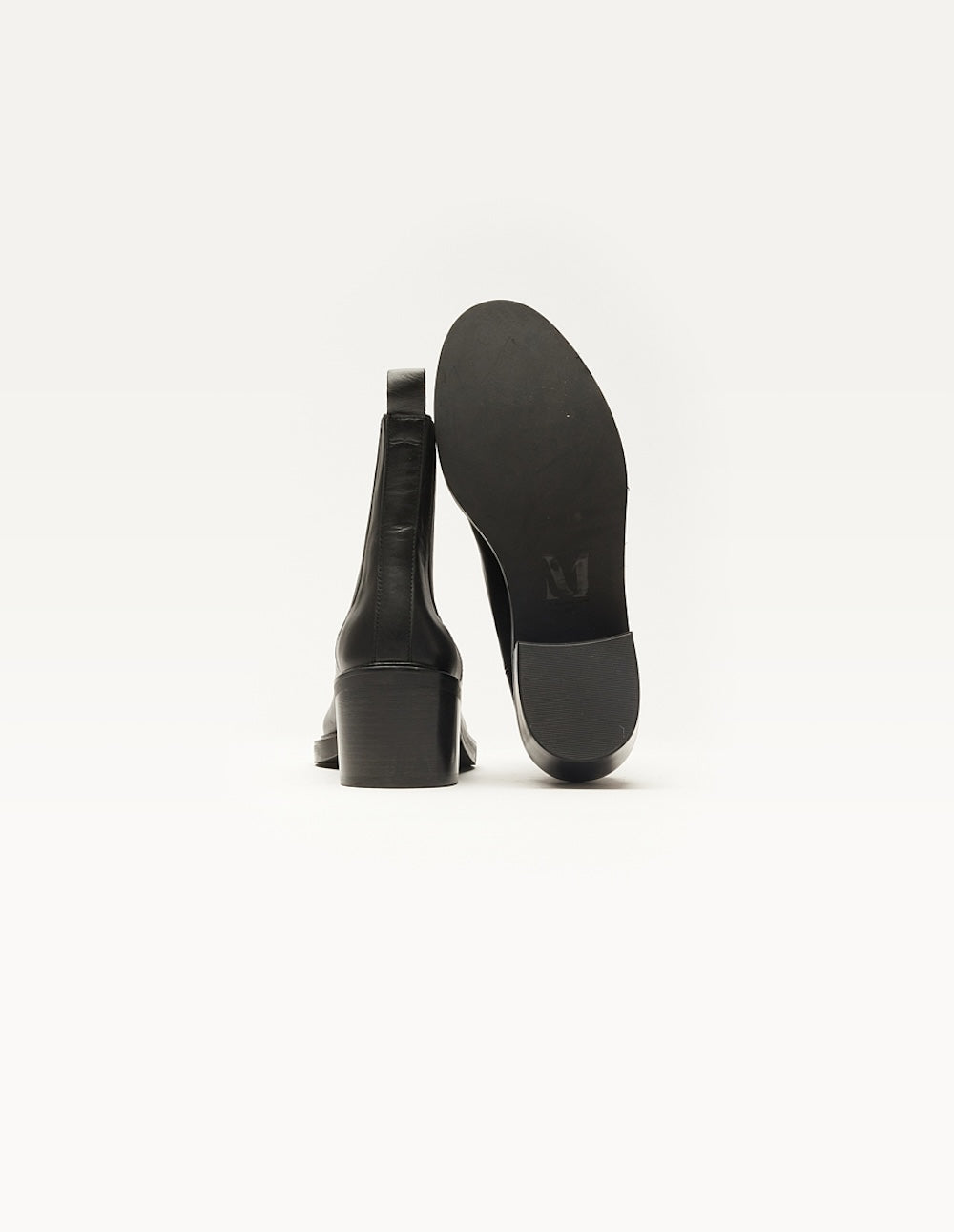 Bottines à talons Janine - Cuir noir