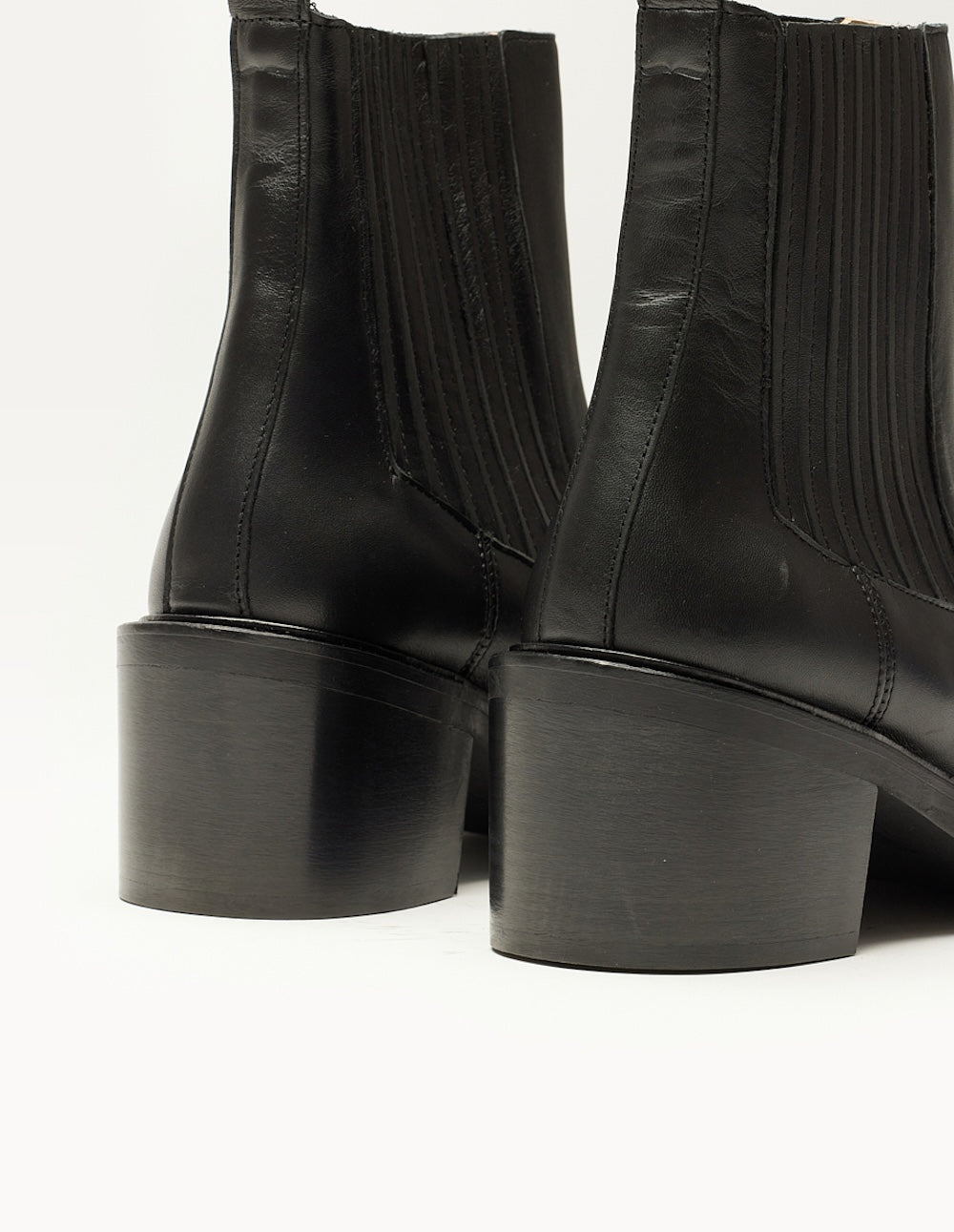 Bottines à talons Janine - Cuir noir