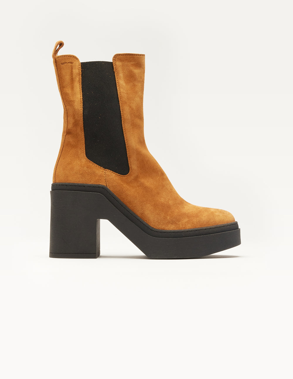 Bottines à talons Sophie - Suède ambre