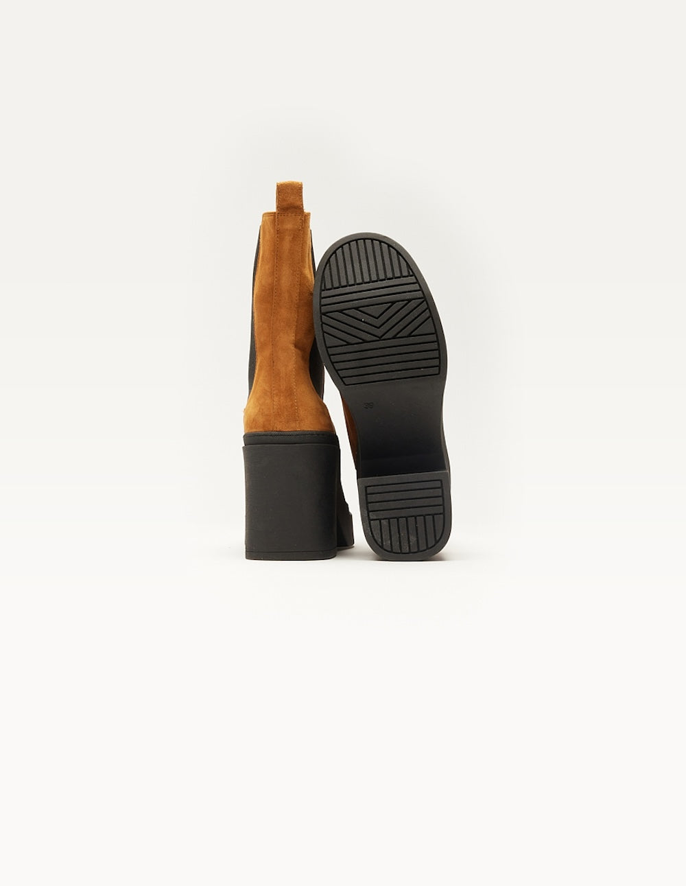 Bottines à talons Sophie - Suède ambre