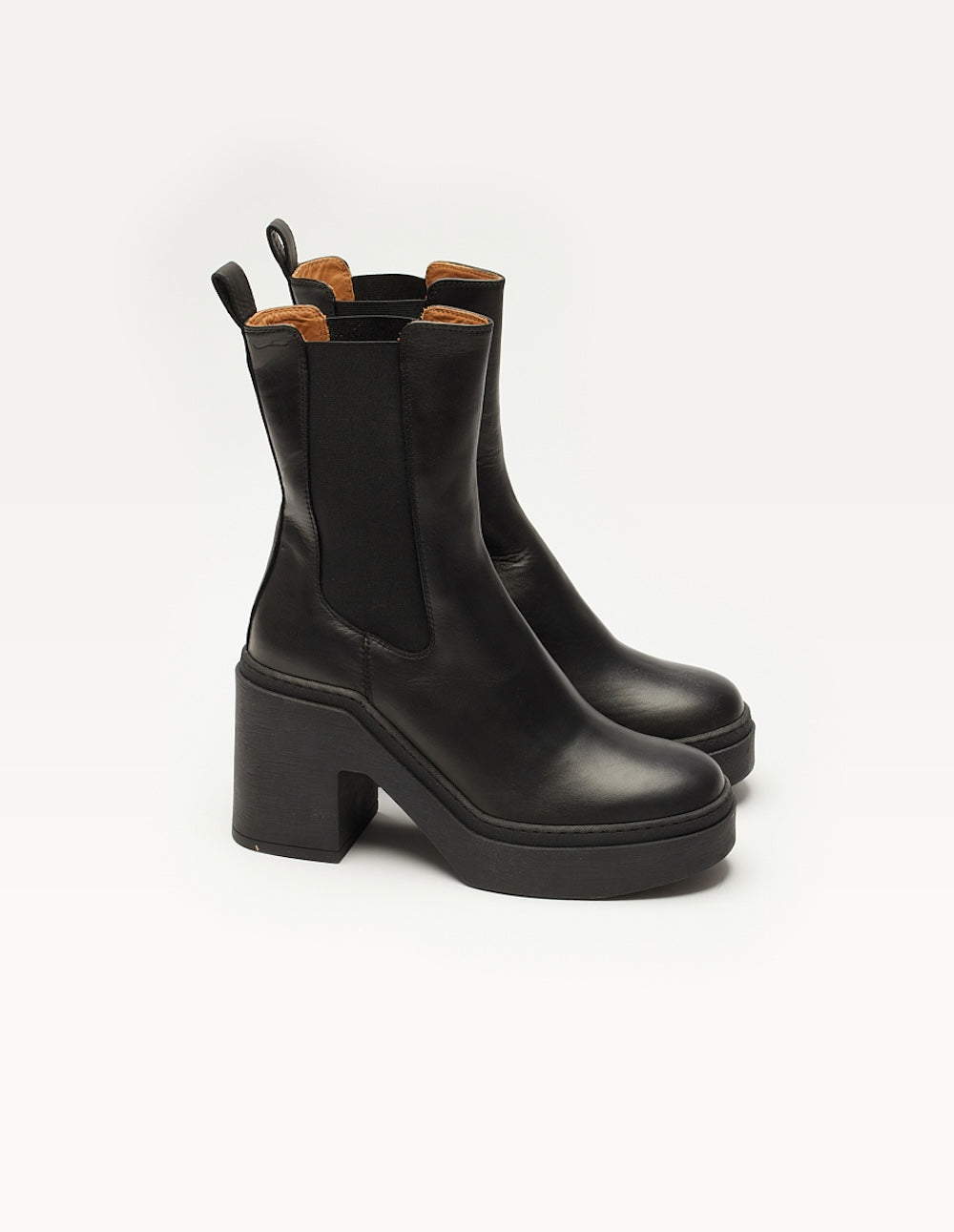 Bottines à talons Sophie - Cuir noir
