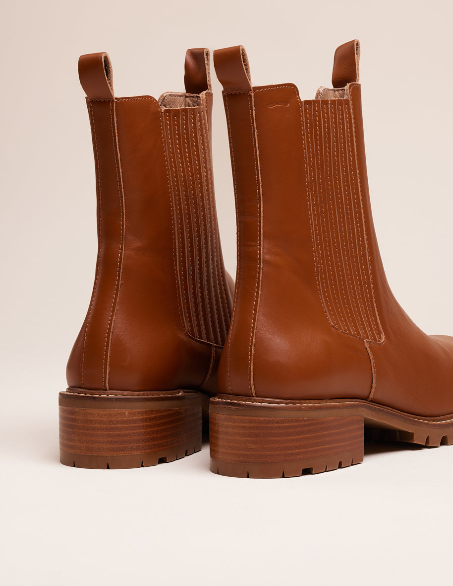 Bottines Dorianne - Cuir cognac