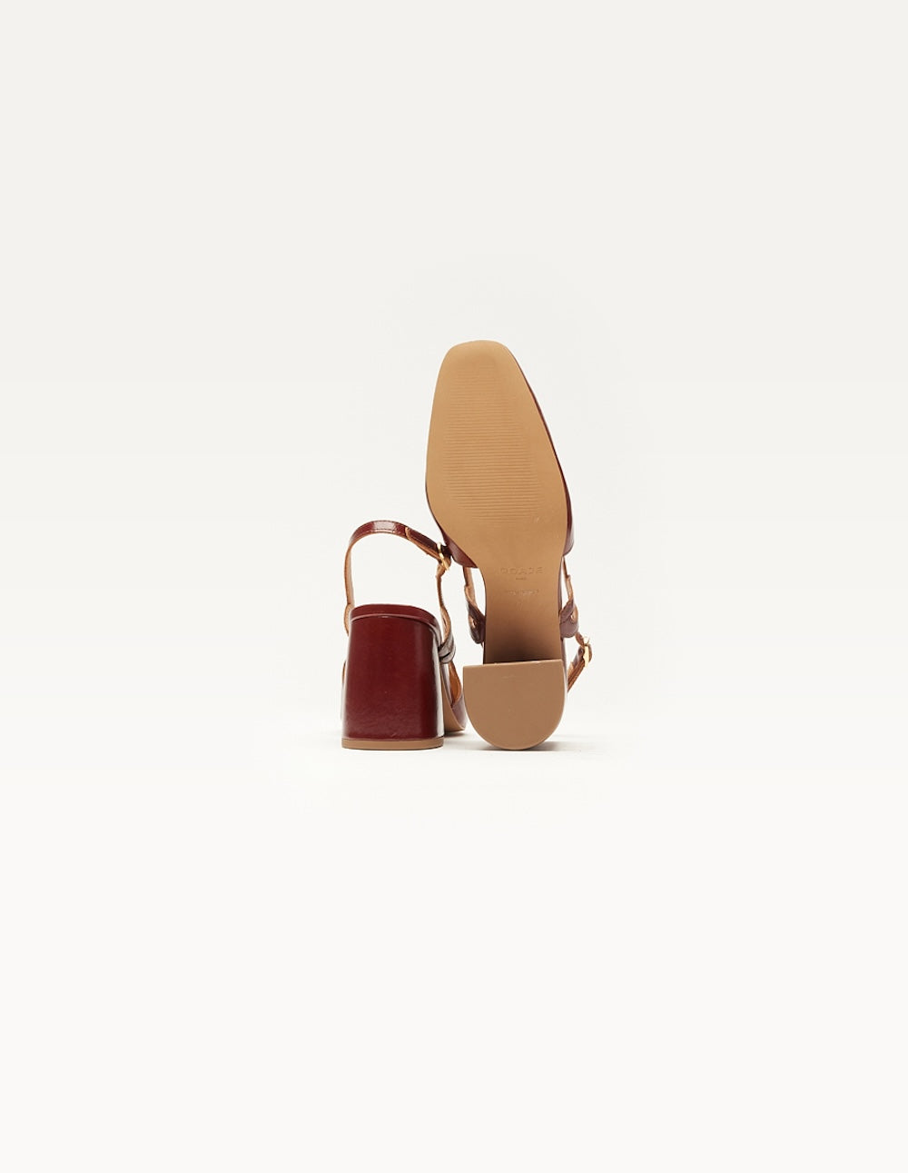 Escarpins Marcie - Cuir plissé acajou