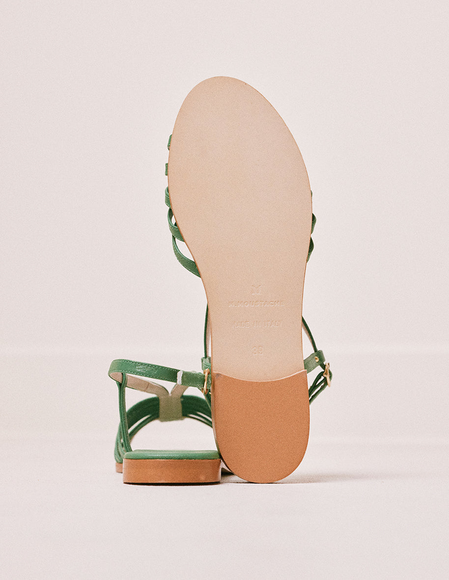 Sandales Ninon B - Cuir vert