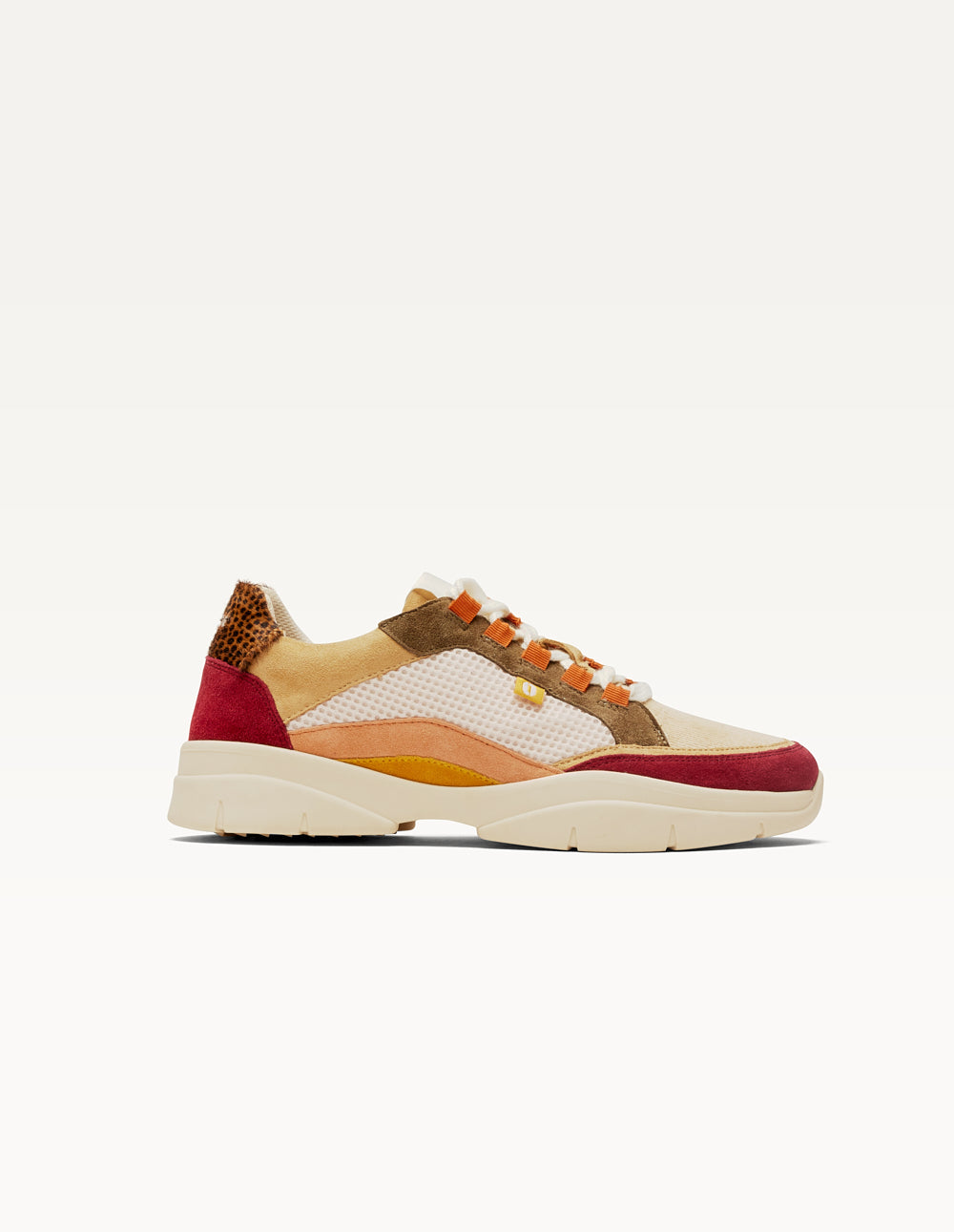 Baskets basses Laura - Bordeaux crème kaki
