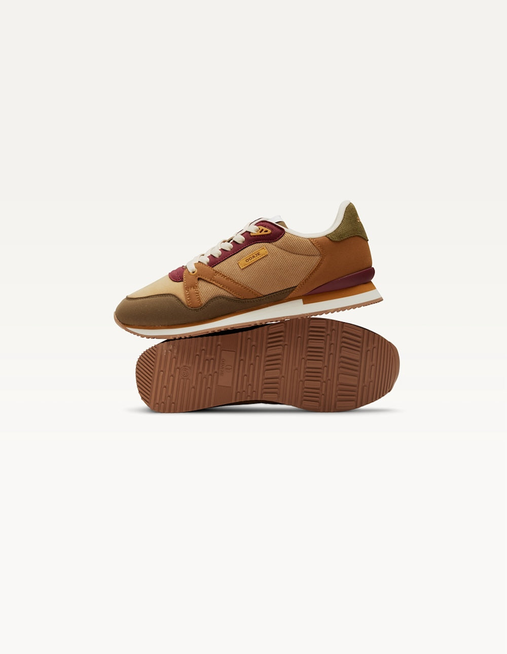Baskets basses André - Kaki beige marron clair