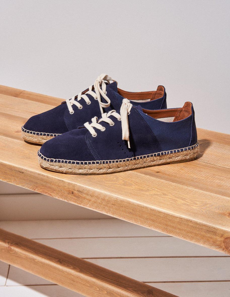 Espadrilles Raymond - Suède et toile marine