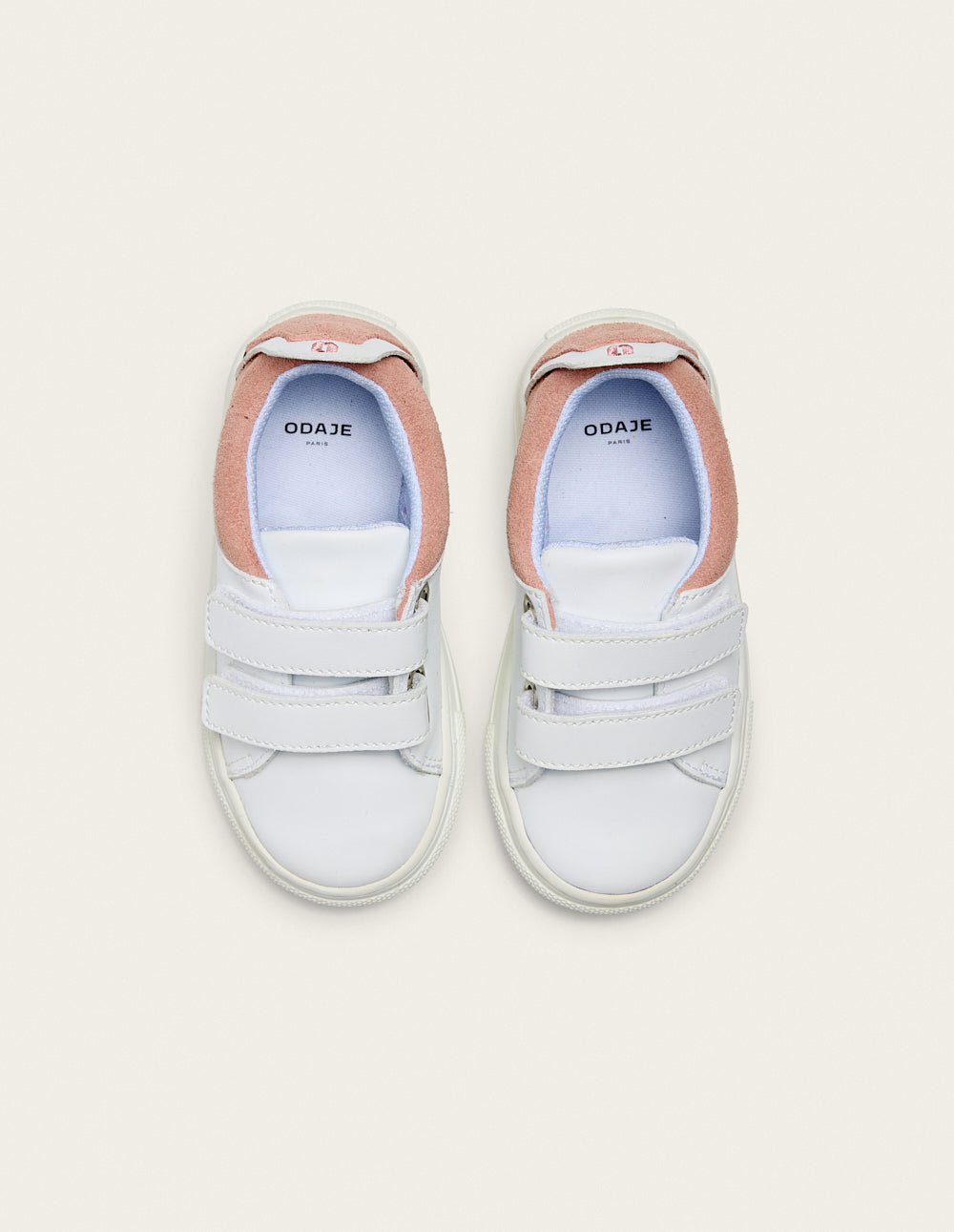 Baskets Enfants René Junior - Blanc rose